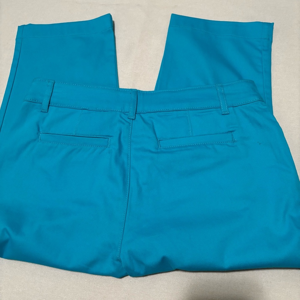St Johns Bay Capri Pants Women's Size 4 turquoise dream - Picture 2 of 12